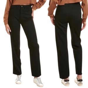 WEWOREWHAT women’s black rigid denim mom jeans in jet black size 27 NEW